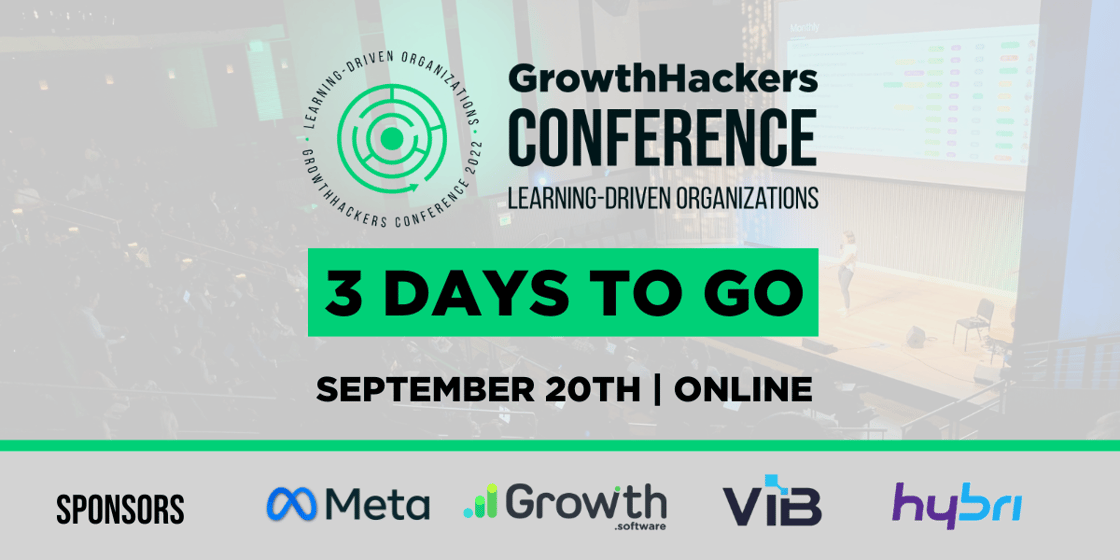 3 Days to GrowhHackers Conference